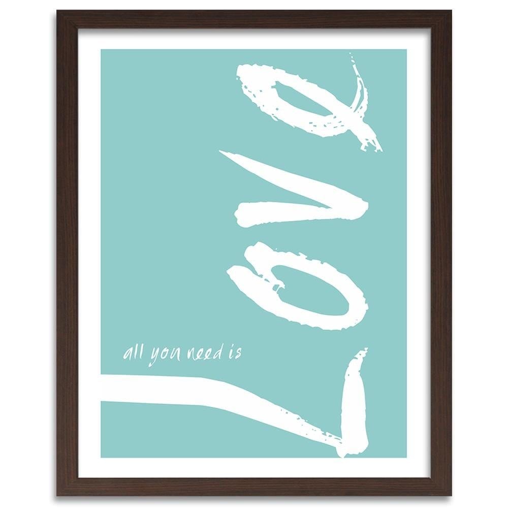 Glezna brūnā rāmī - Blue Love Home Trends DECO