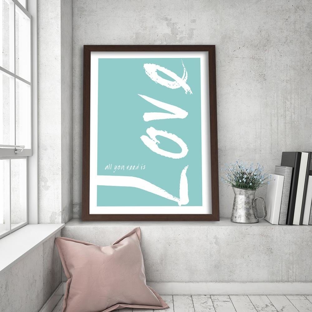 Glezna brūnā rāmī - Blue Love Home Trends DECO