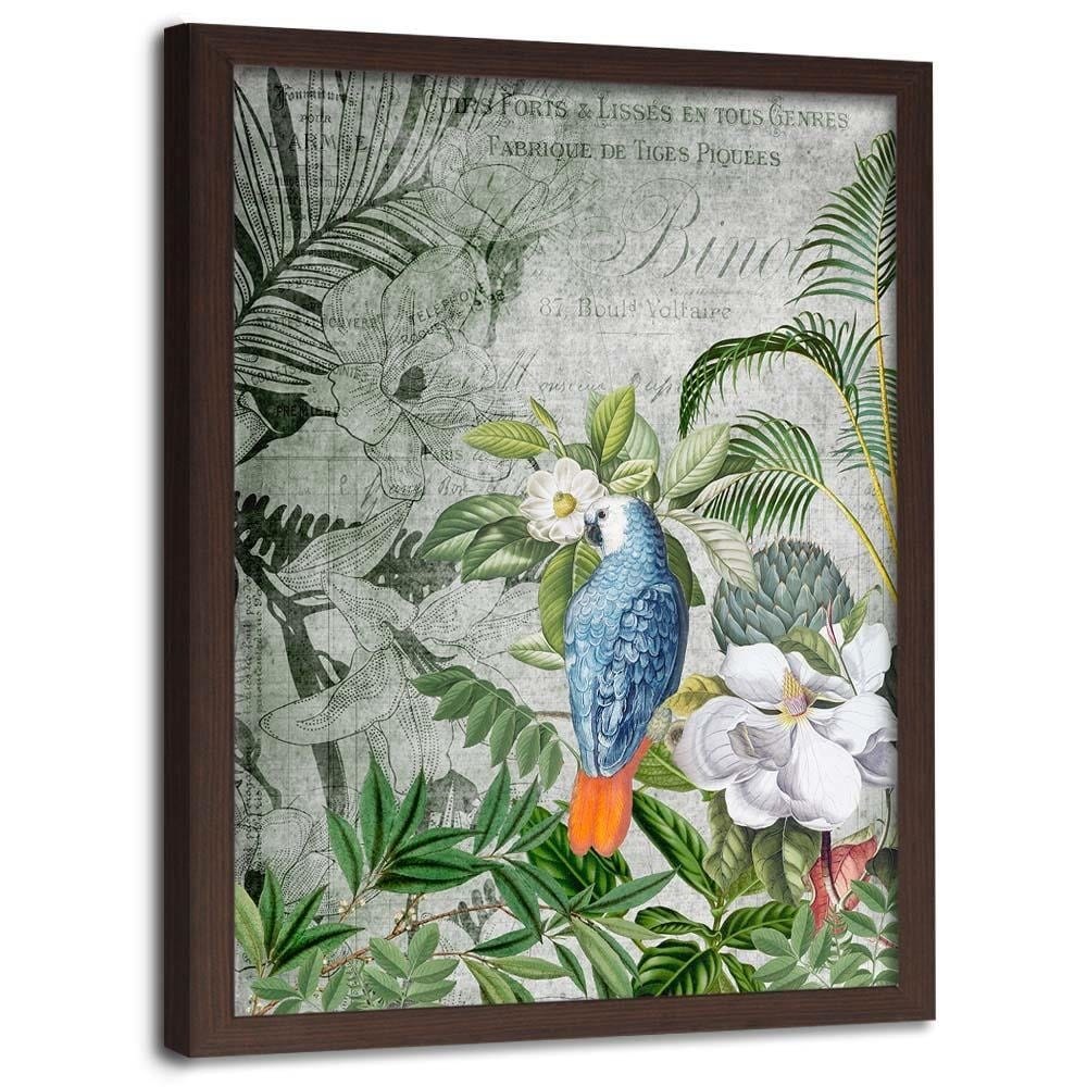 Glezna brūnā rāmī - Blue Parrot Home Trends DECO