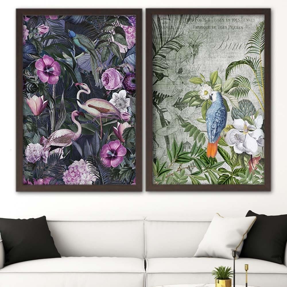 Glezna brūnā rāmī - Blue Parrot Home Trends DECO