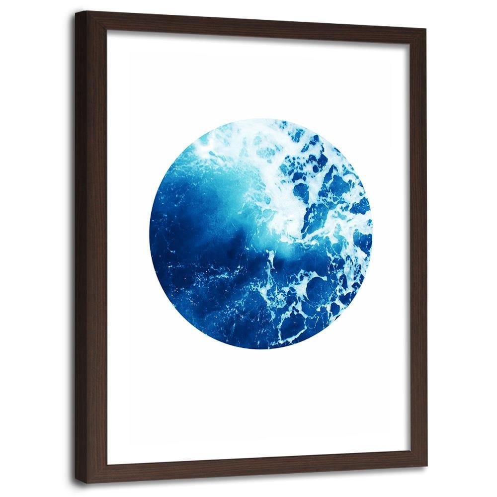 Glezna brūnā rāmī - Blue Waves Home Trends DECO