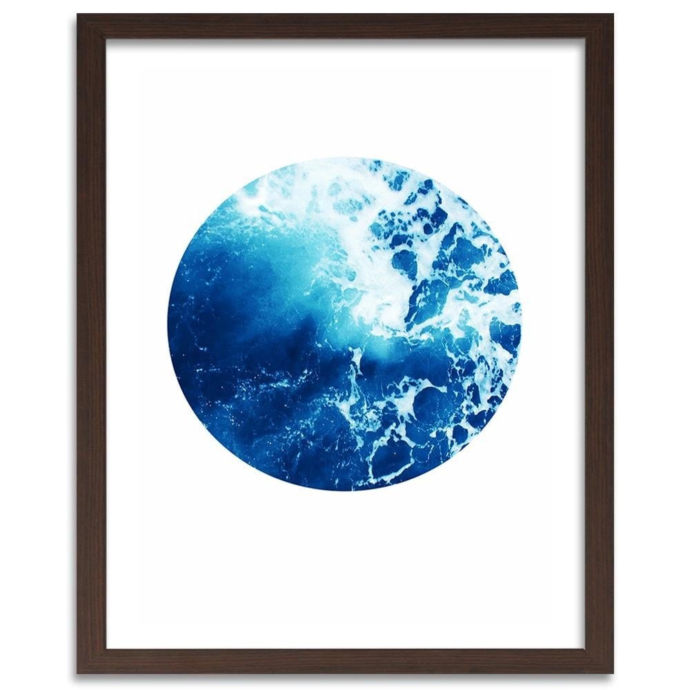 Glezna brūnā rāmī - Blue Waves Home Trends DECO