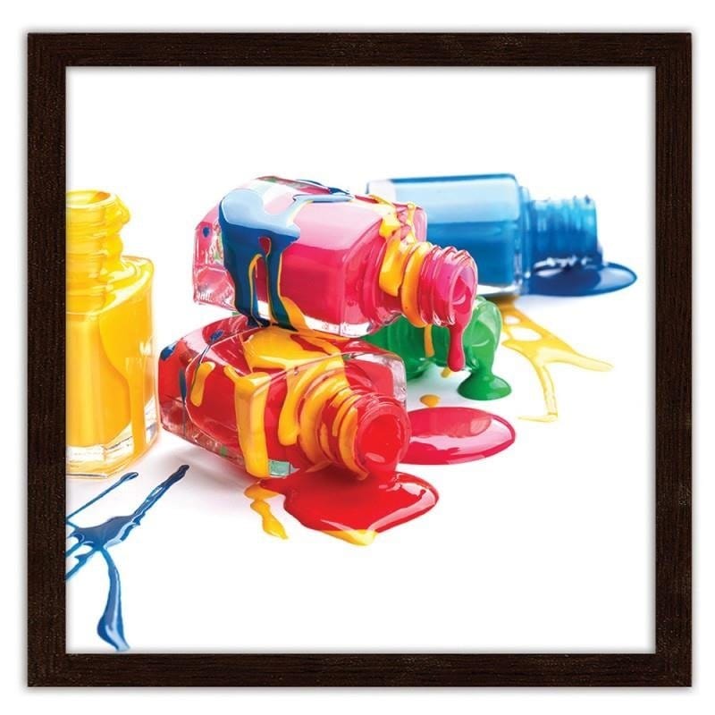 Glezna brūnā rāmī - Bottles with spilled varnish Home Trends DECO