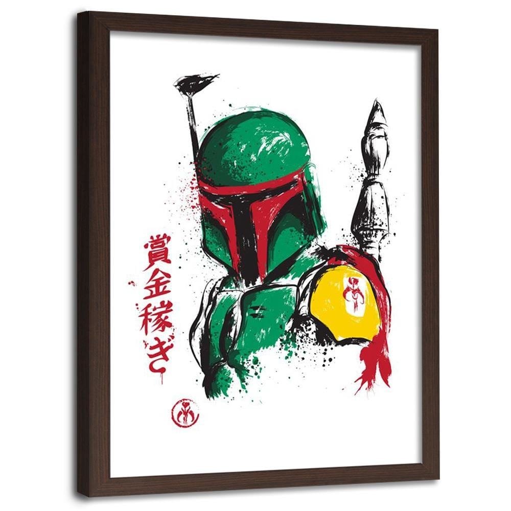Glezna brūnā rāmī - Bounty Hunter Green Home Trends DECO