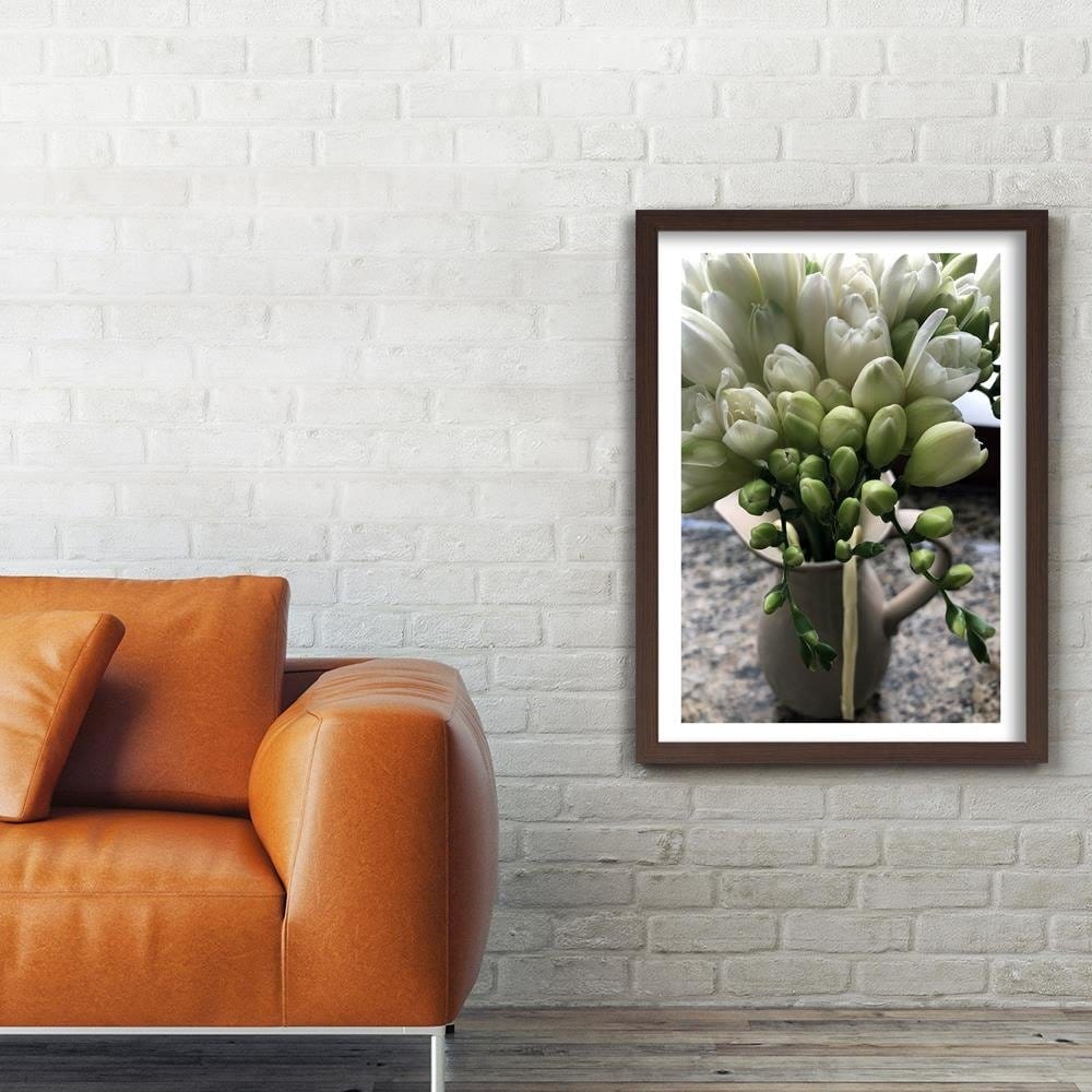 Glezna brūnā rāmī - Bouquet Of Freesia Home Trends DECO