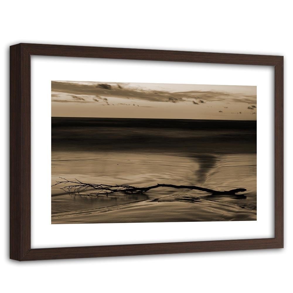 Glezna brūnā rāmī - Branch Water 1 Home Trends DECO