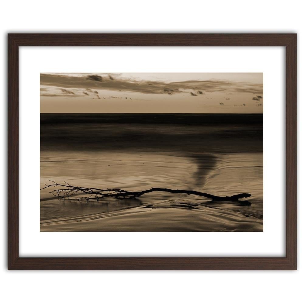Glezna brūnā rāmī - Branch Water 1 Home Trends DECO