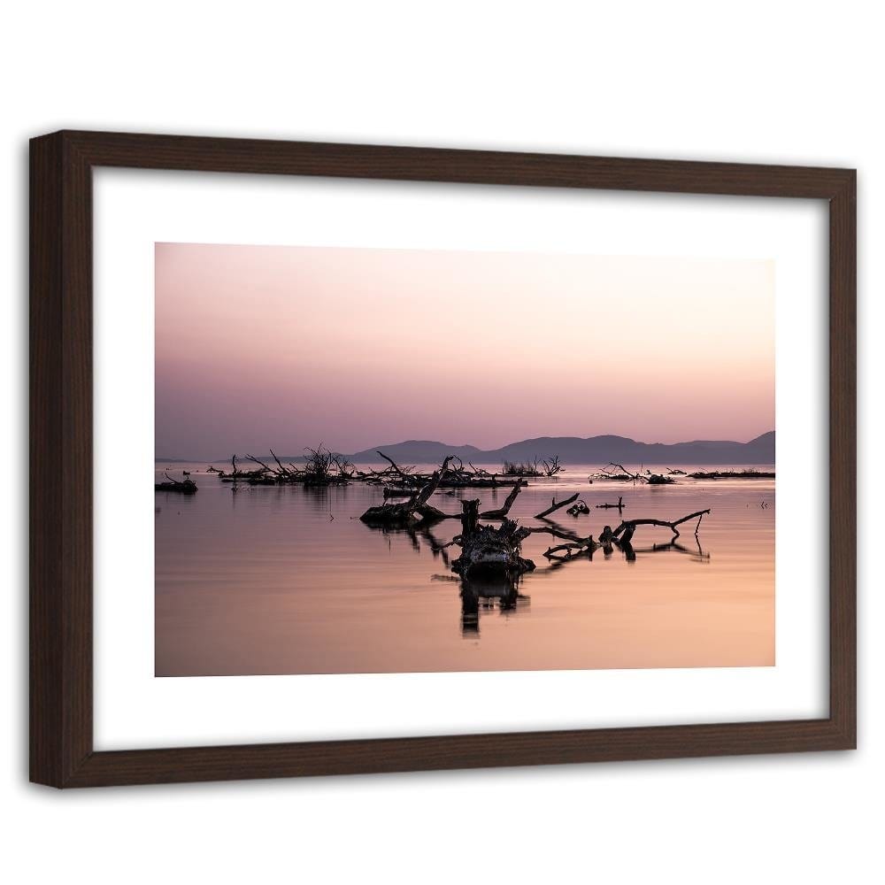 Glezna brūnā rāmī - Branches In Water Home Trends DECO