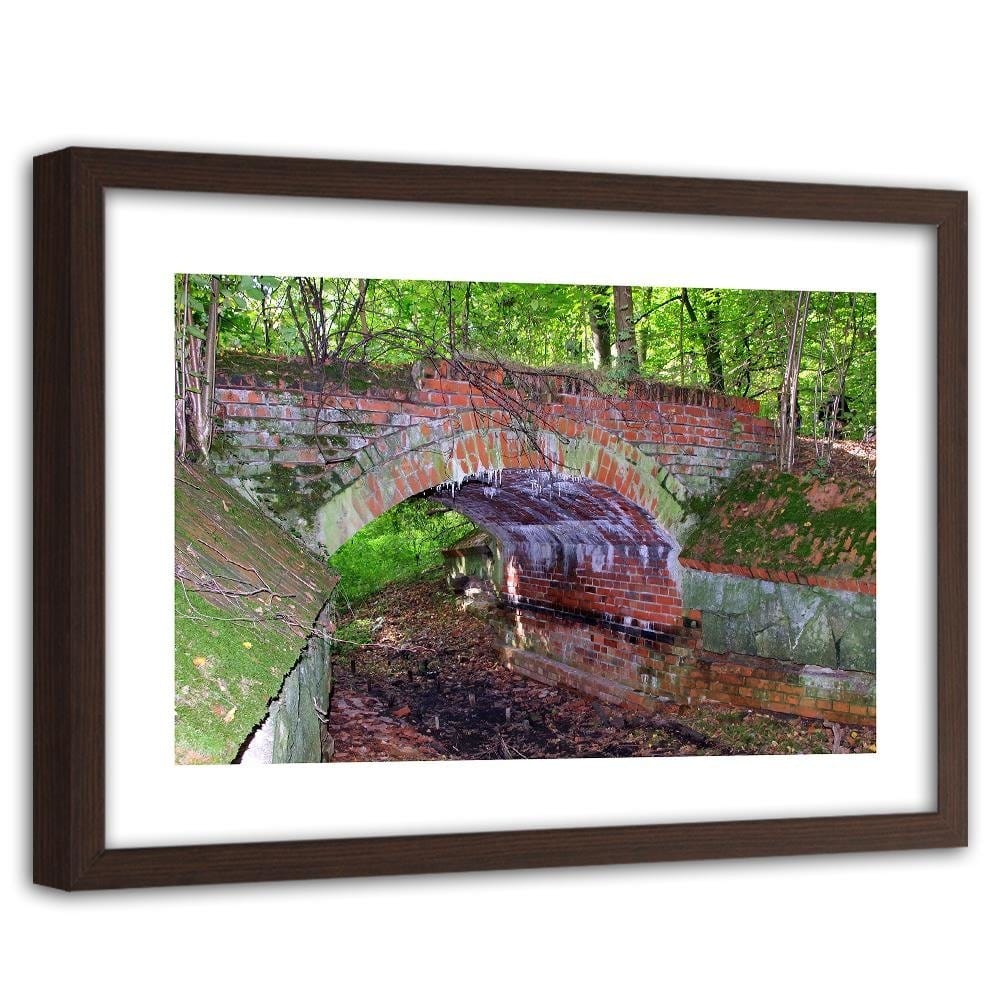 Glezna brūnā rāmī - Brick Bridge Home Trends DECO