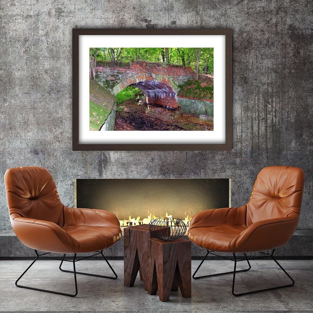 Glezna brūnā rāmī - Brick Bridge Home Trends DECO