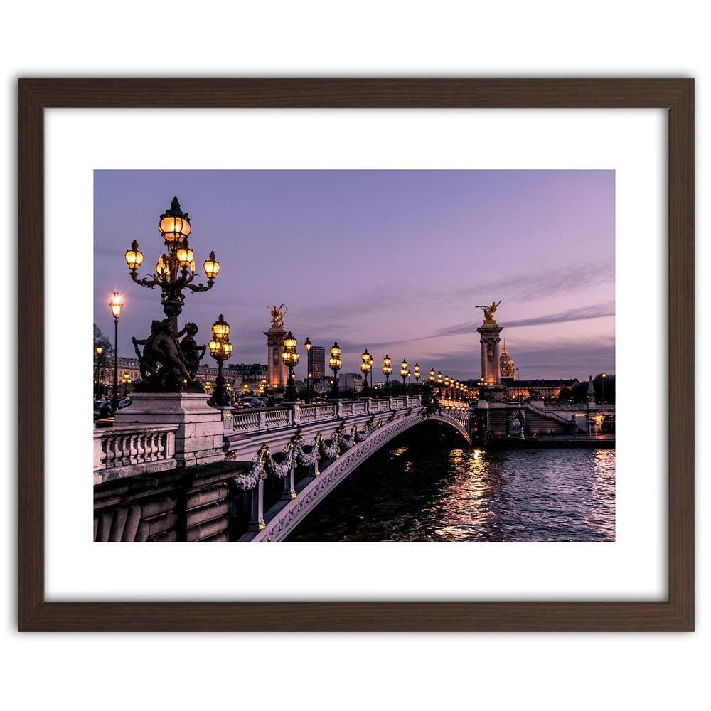 Glezna brūnā rāmī - Bridge Alexander Ii Home Trends DECO