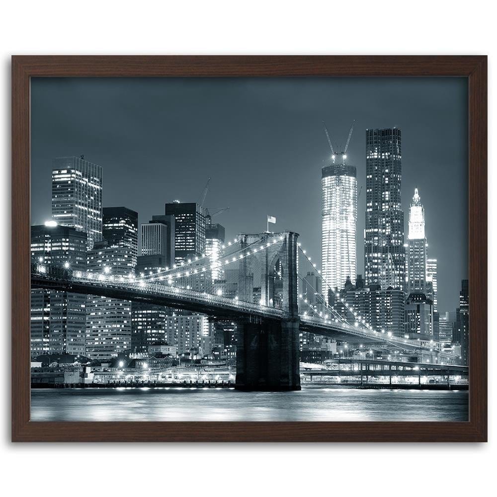 Glezna brūnā rāmī - Bridge And The City Home Trends DECO