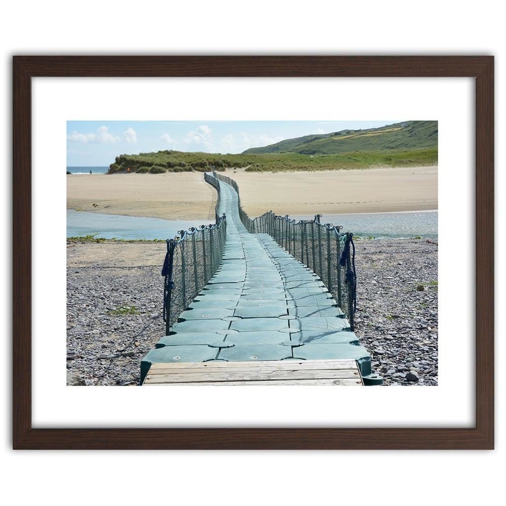 Glezna brūnā rāmī - Bridge To The Beach Home Trends DECO
