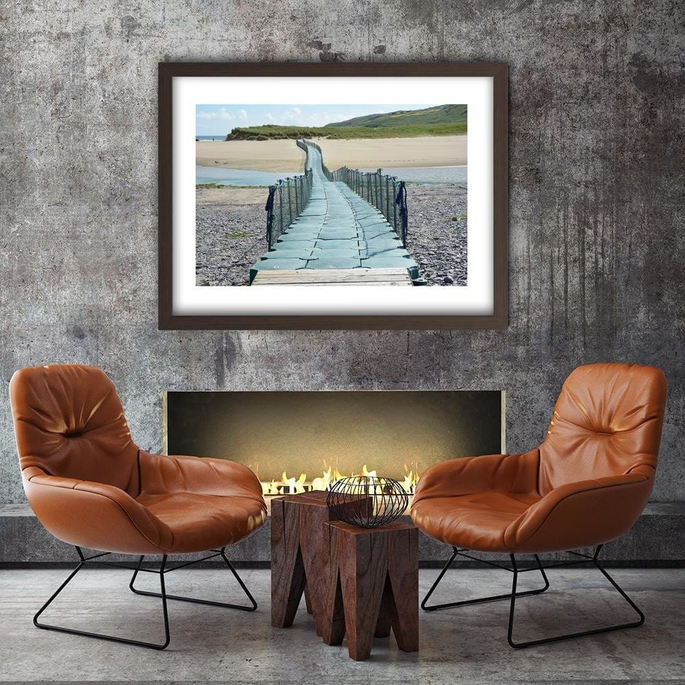 Glezna brūnā rāmī - Bridge To The Beach Home Trends DECO