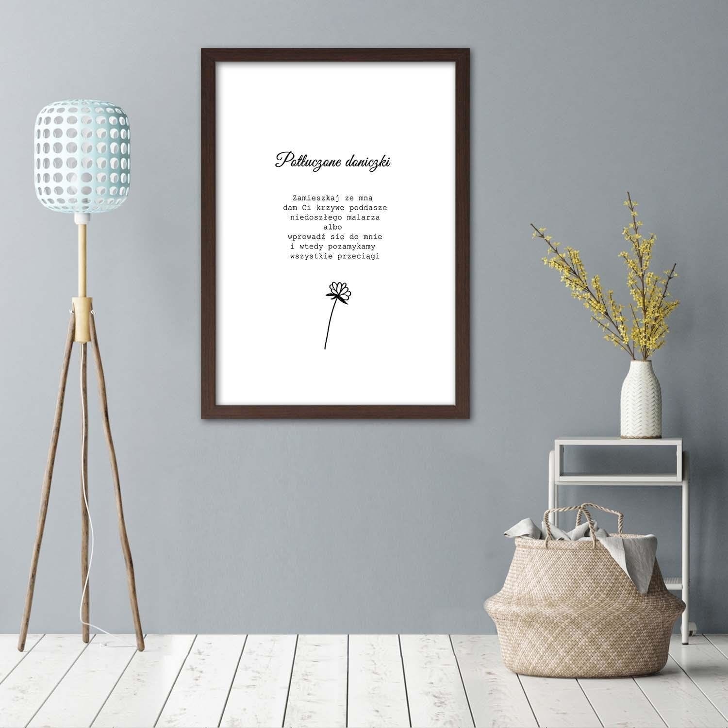 Glezna brūnā rāmī - Broken Flowe Pot Home Trends DECO