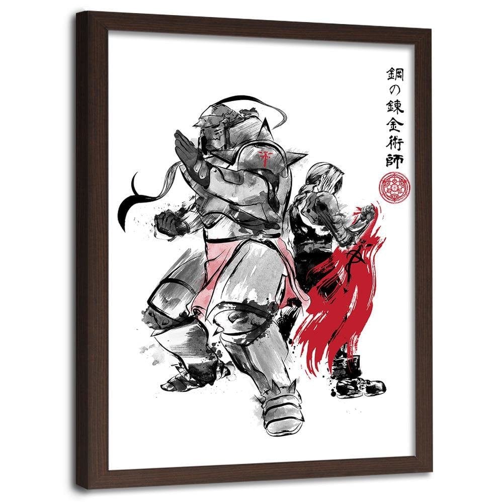 Glezna brūnā rāmī - Brotherhood Red Home Trends DECO