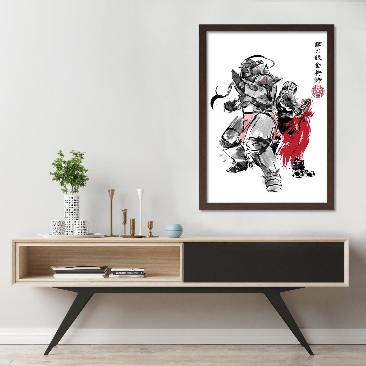Glezna brūnā rāmī - Brotherhood Red Home Trends DECO