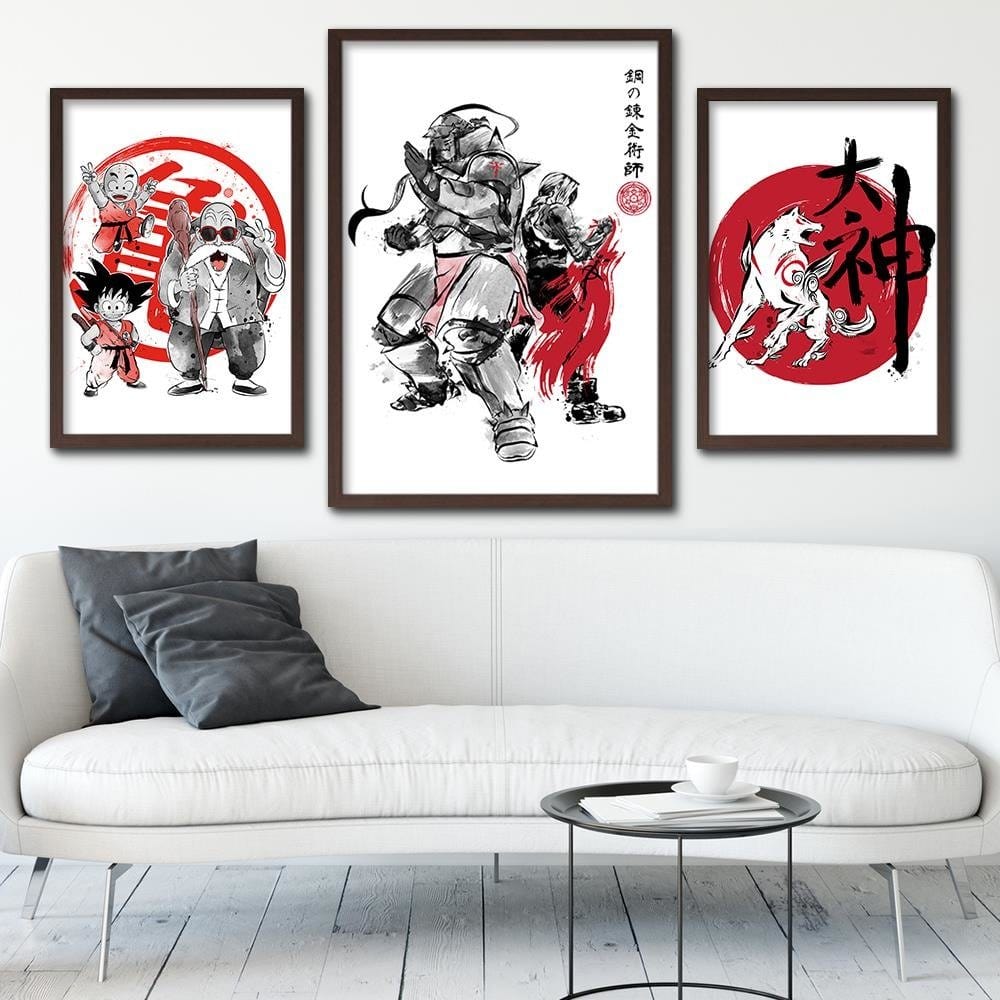 Glezna brūnā rāmī - Brotherhood Red Home Trends DECO