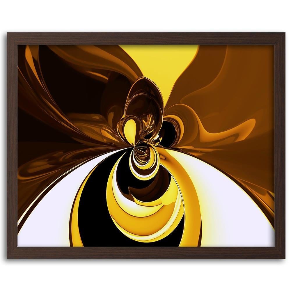 Glezna brūnā rāmī - Brown Abstraction Home Trends DECO