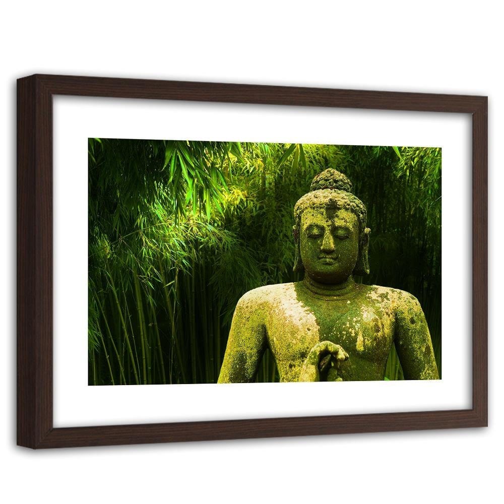 Glezna brūnā rāmī - Buddha 4 Of Bamboos Home Trends DECO