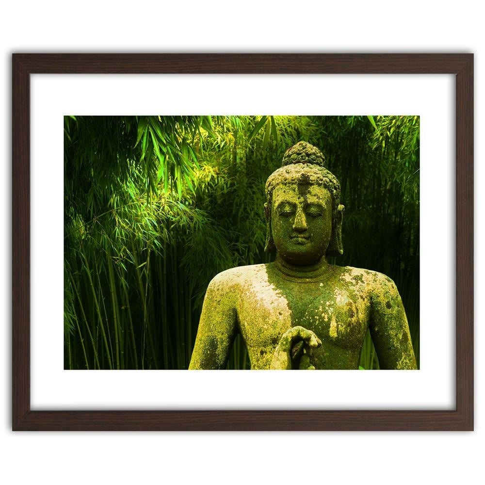 Glezna brūnā rāmī - Buddha 4 Of Bamboos Home Trends DECO