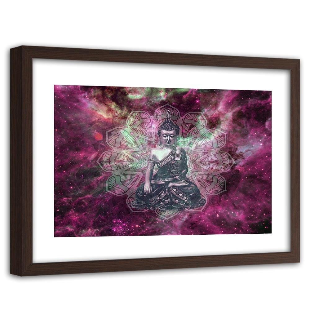 Glezna brūnā rāmī - Buddha Abstraction Home Trends DECO