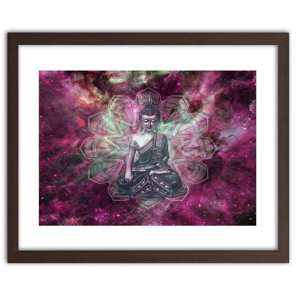 Glezna brūnā rāmī - Buddha Abstraction Home Trends DECO