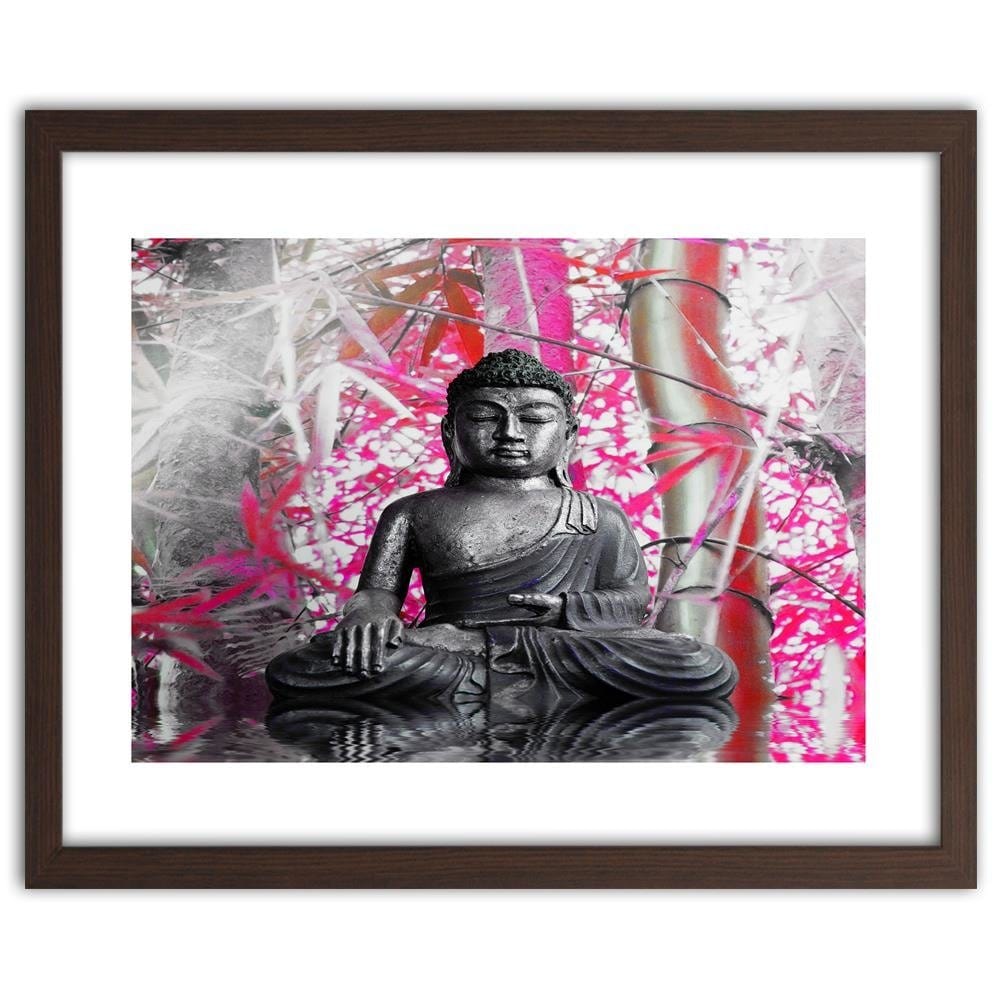 Glezna brūnā rāmī - Buddha And Bamboo Home Trends DECO