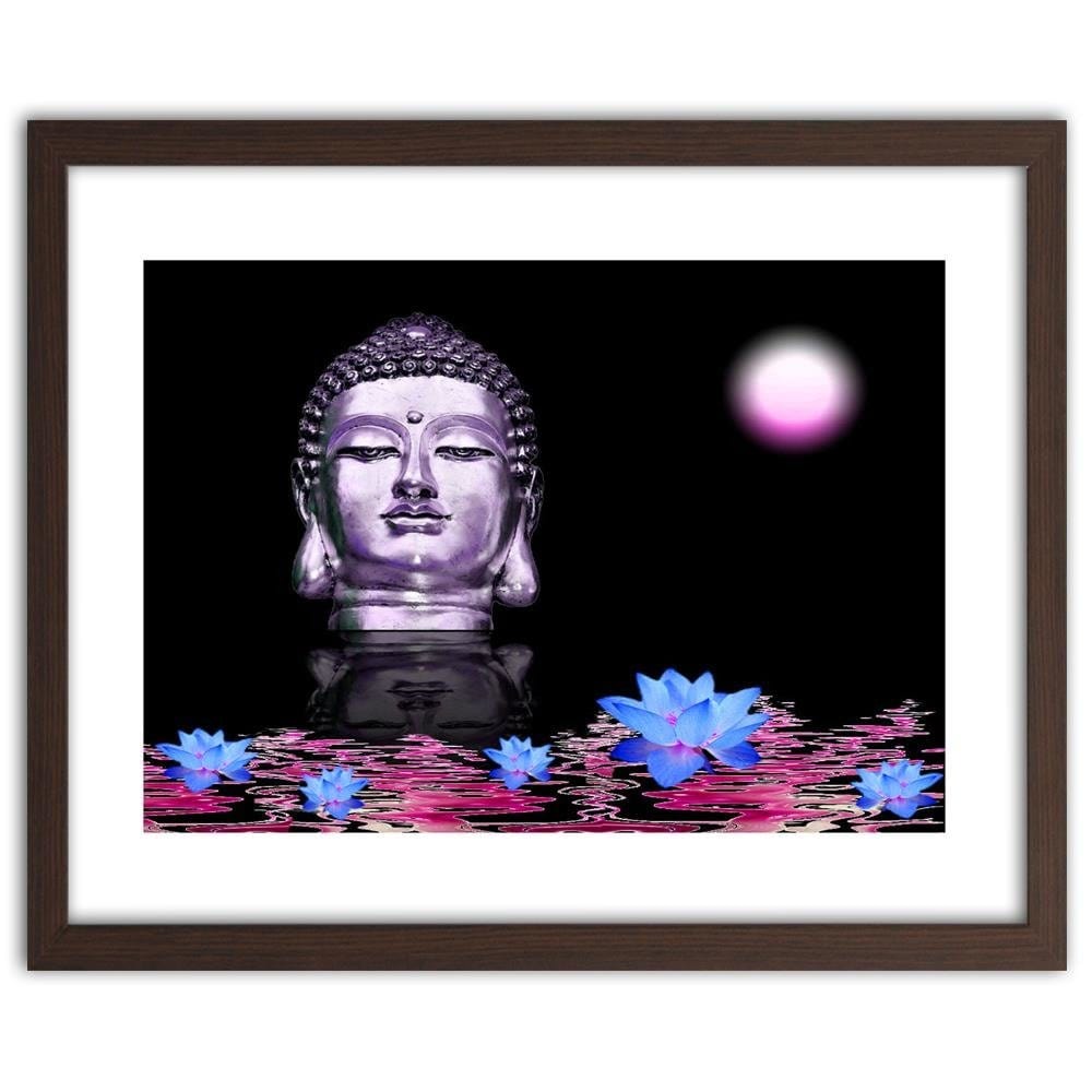 Glezna brūnā rāmī - Buddha At Sunset Home Trends DECO