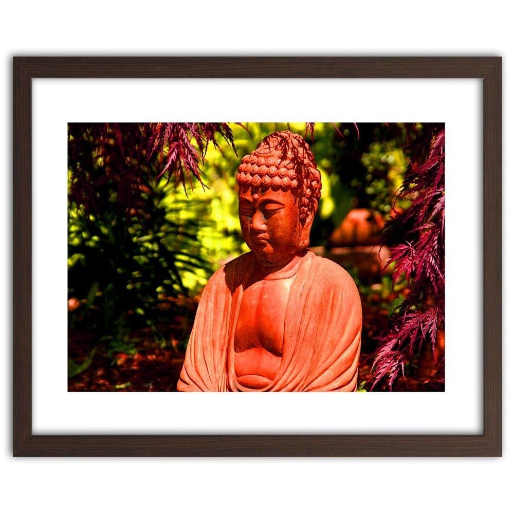 Glezna brūnā rāmī - Buddha Between The Trees Home Trends DECO