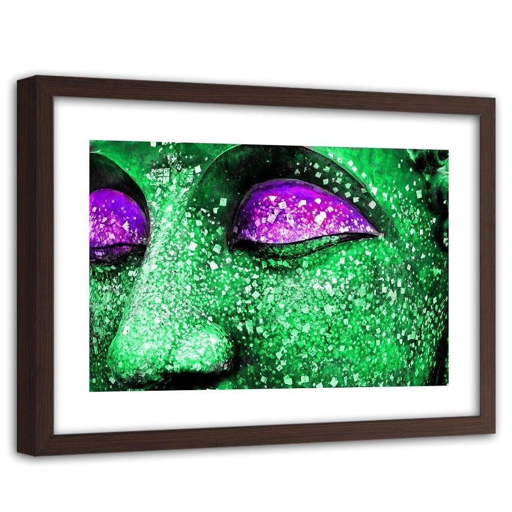 Glezna brūnā rāmī - Buddha Eyes Home Trends DECO
