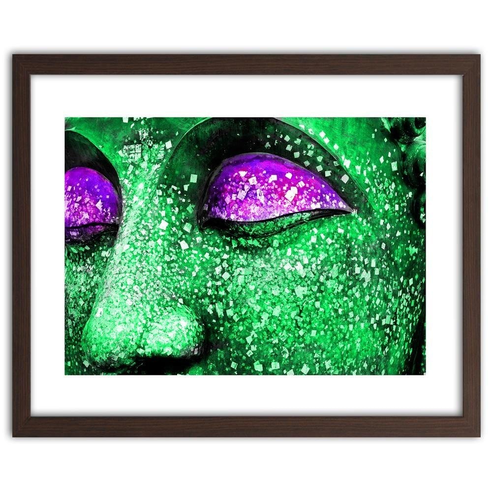 Glezna brūnā rāmī - Buddha Eyes Home Trends DECO