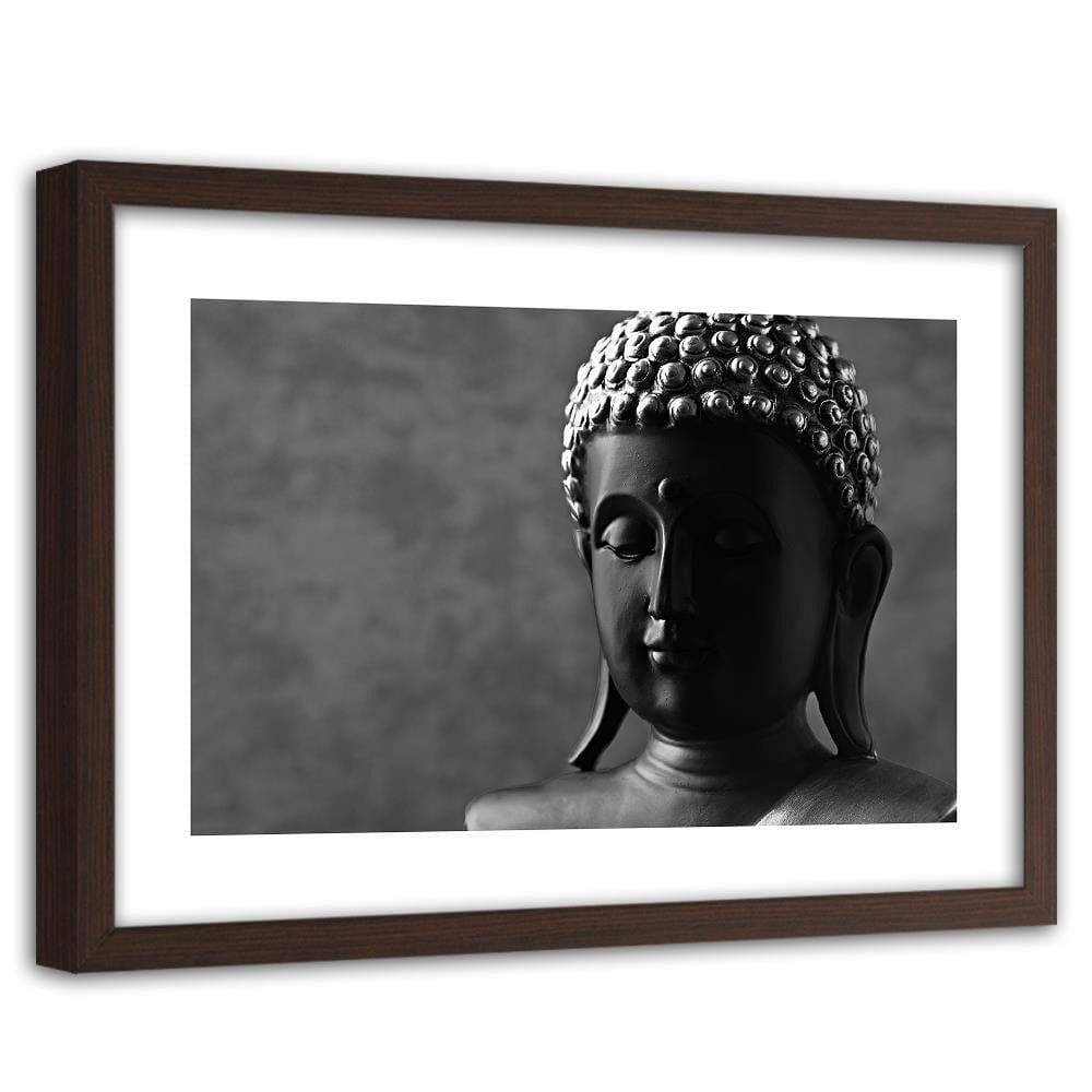 Glezna brūnā rāmī - Buddha Figure Home Trends DECO