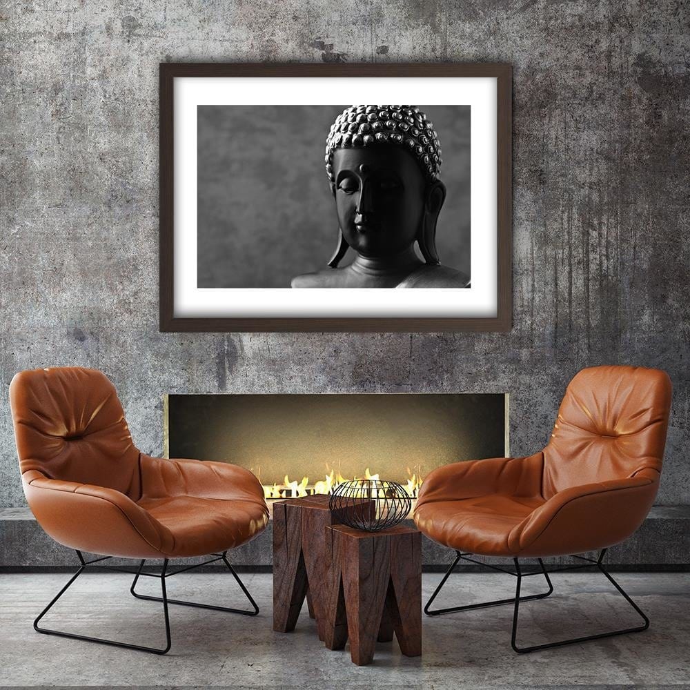 Glezna brūnā rāmī - Buddha Figure Home Trends DECO