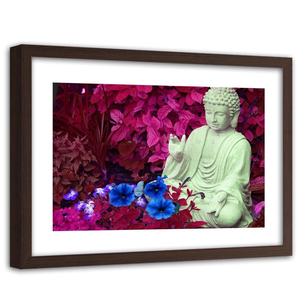 Glezna brūnā rāmī - Buddha In The Garden Home Trends DECO