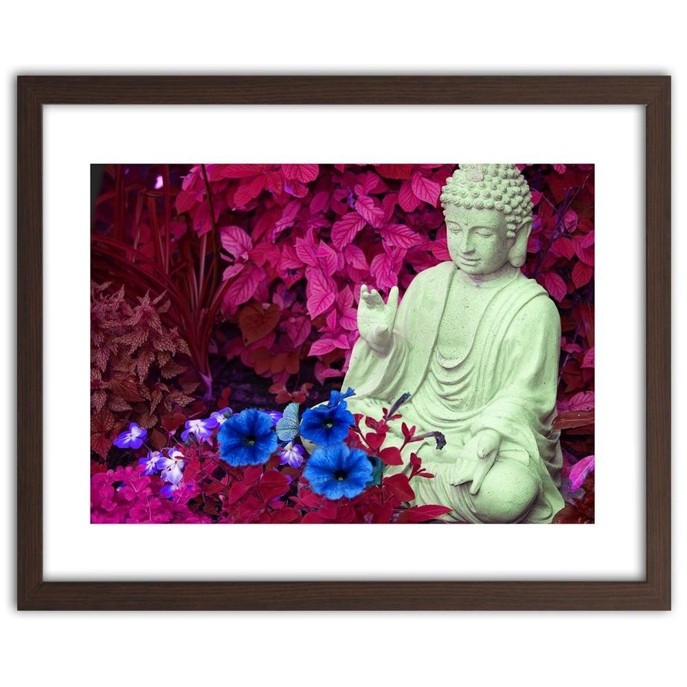 Glezna brūnā rāmī - Buddha In The Garden Home Trends DECO