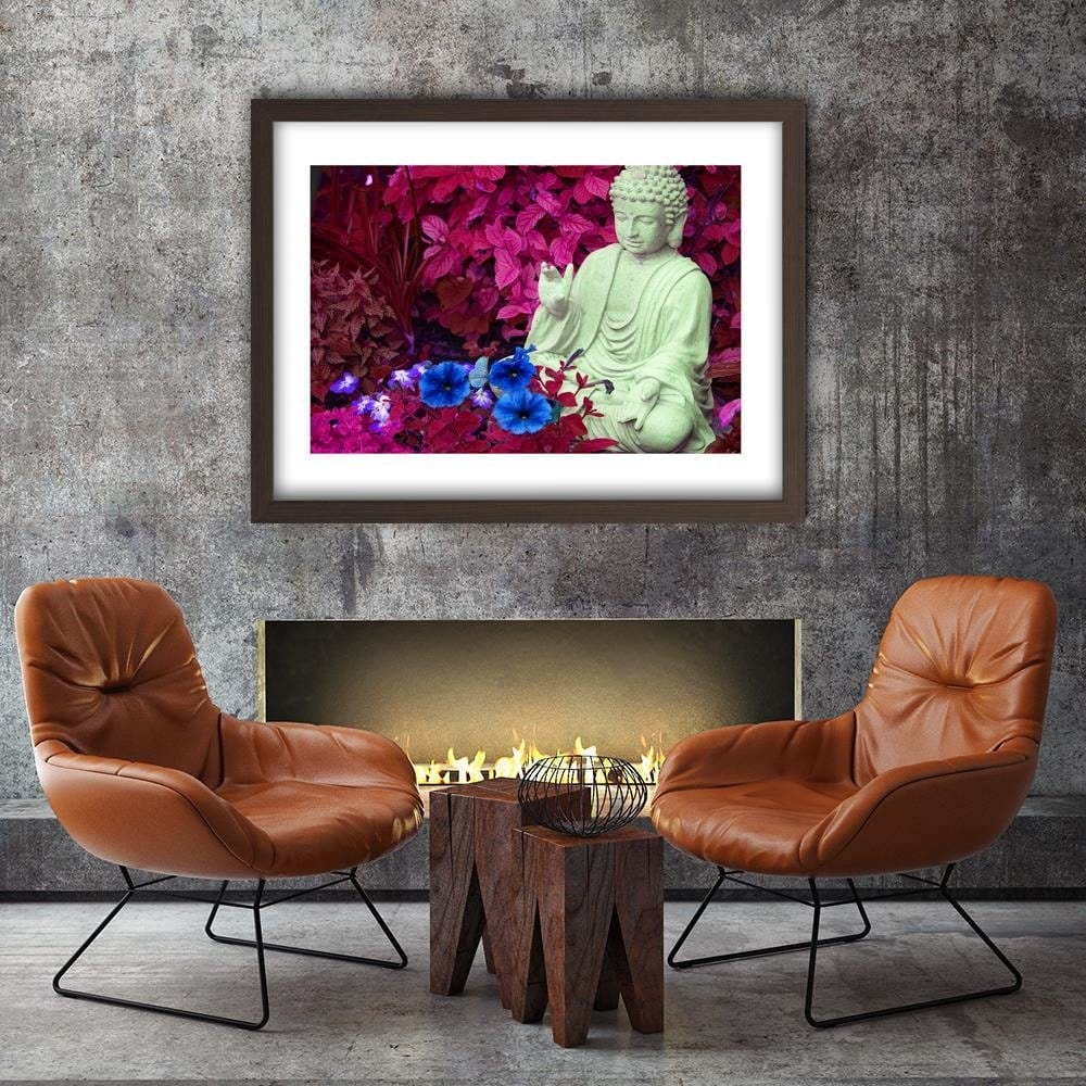 Glezna brūnā rāmī - Buddha In The Garden Home Trends DECO