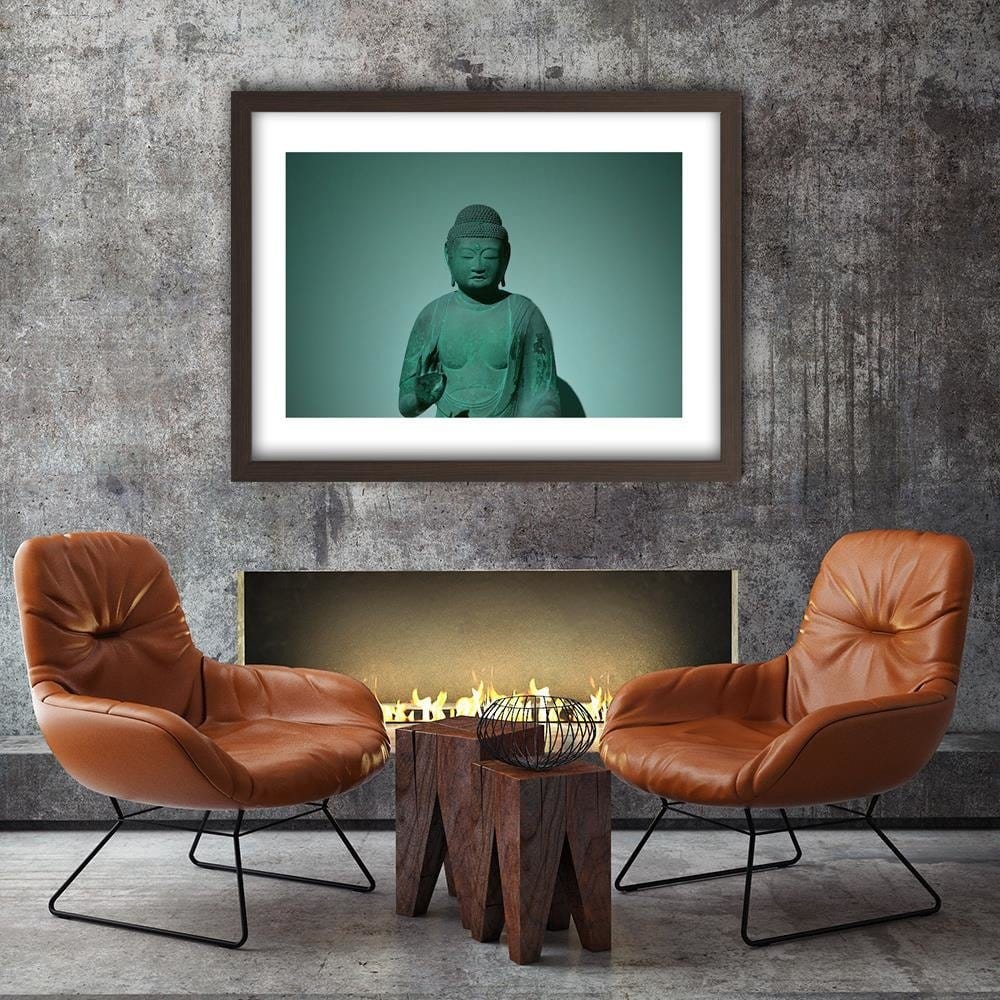 Glezna brūnā rāmī - Buddha In The Shade Home Trends DECO