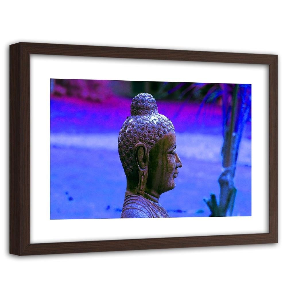 Glezna brūnā rāmī - Buddha Profile Home Trends DECO