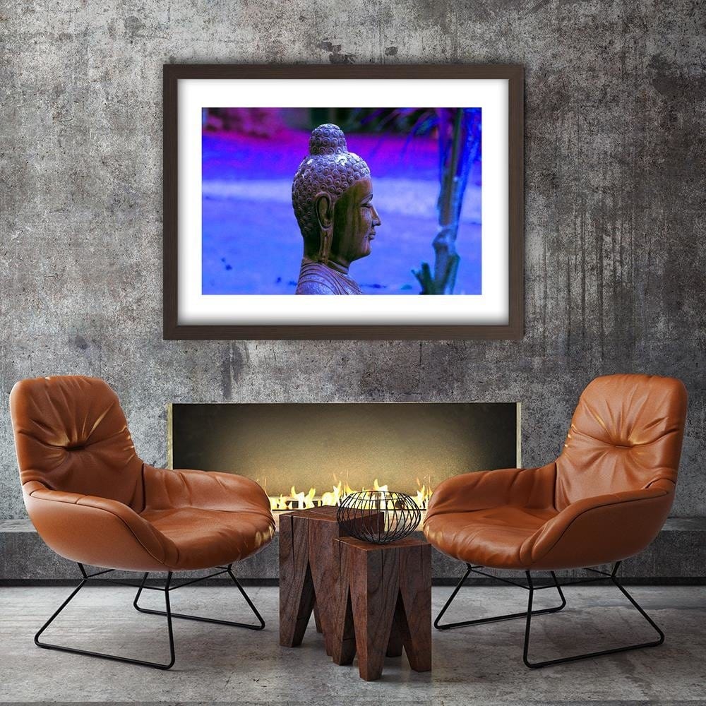 Glezna brūnā rāmī - Buddha Profile Home Trends DECO