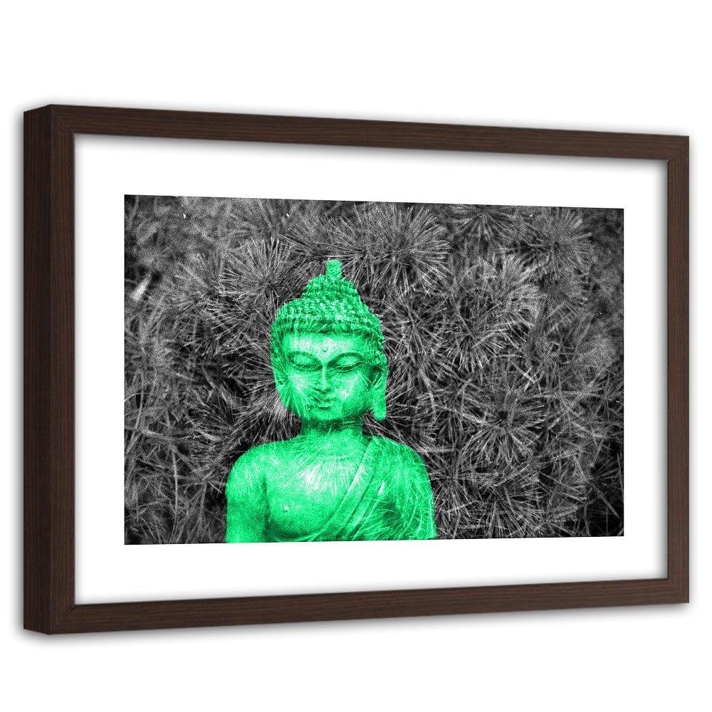 Glezna brūnā rāmī - Buddha Sculpture Home Trends DECO