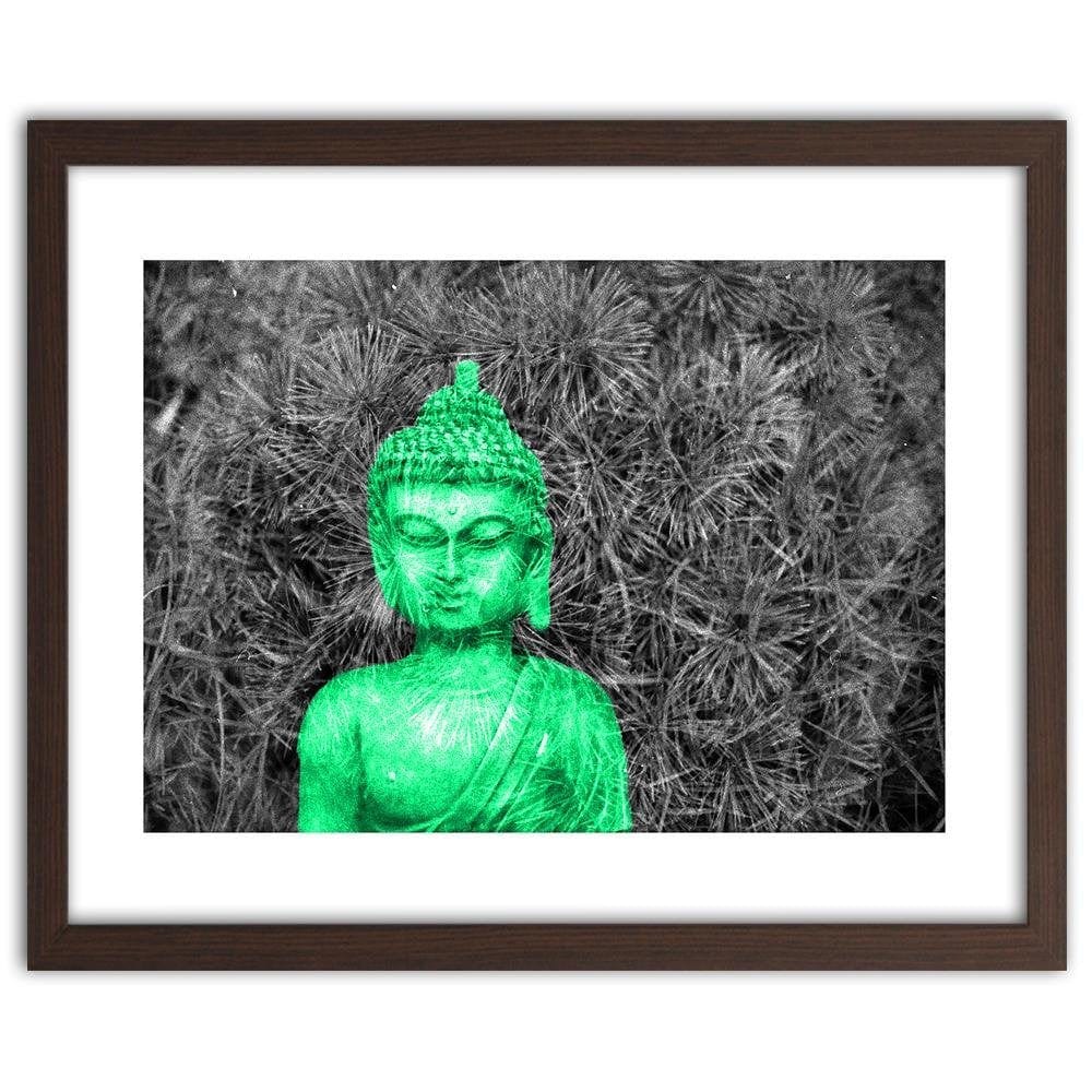 Glezna brūnā rāmī - Buddha Sculpture Home Trends DECO