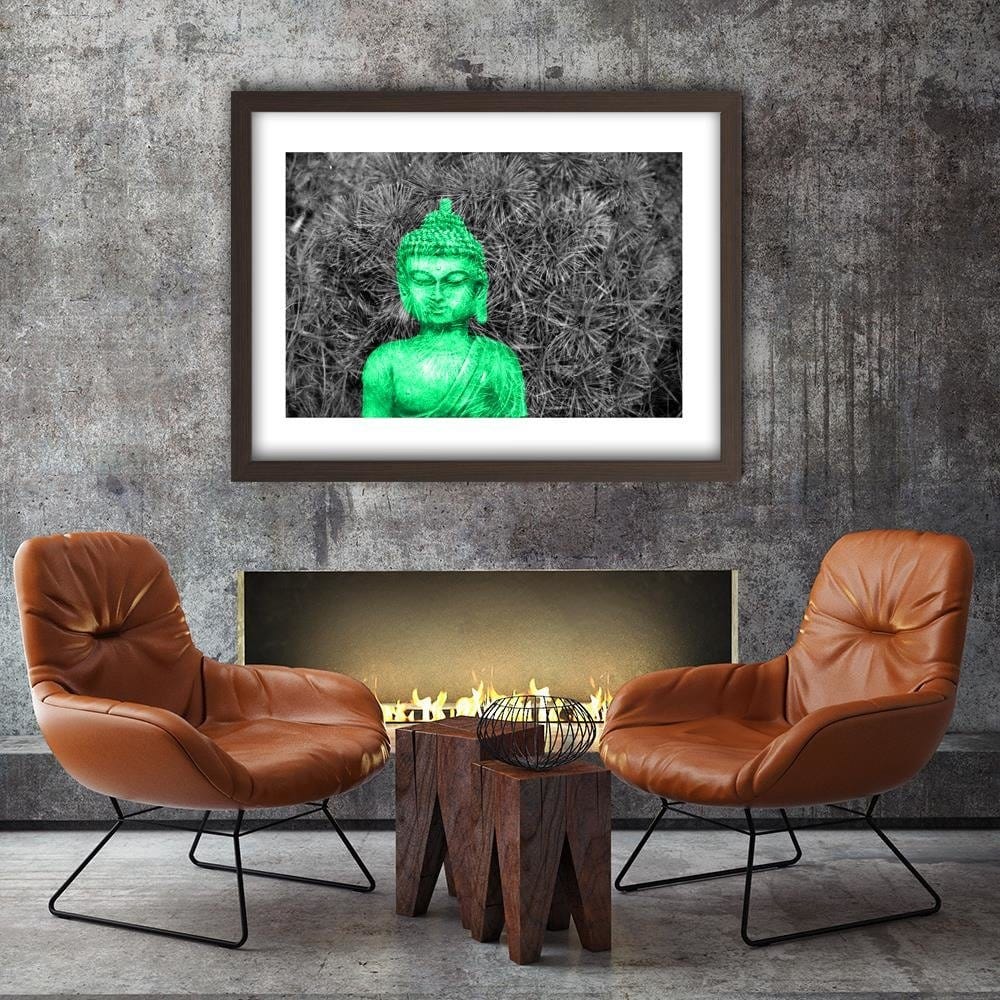 Glezna brūnā rāmī - Buddha Sculpture Home Trends DECO