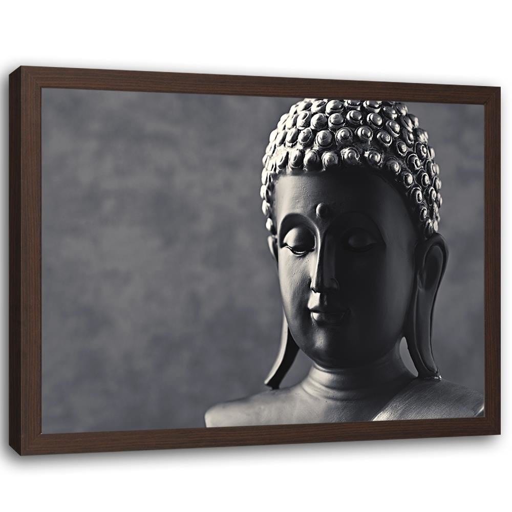 Glezna brūnā rāmī - Buddha Statue Home Trends DECO