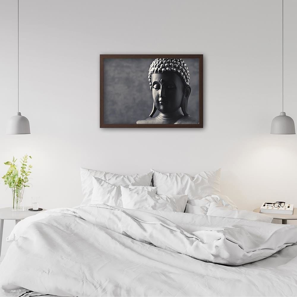 Glezna brūnā rāmī - Buddha Statue Home Trends DECO