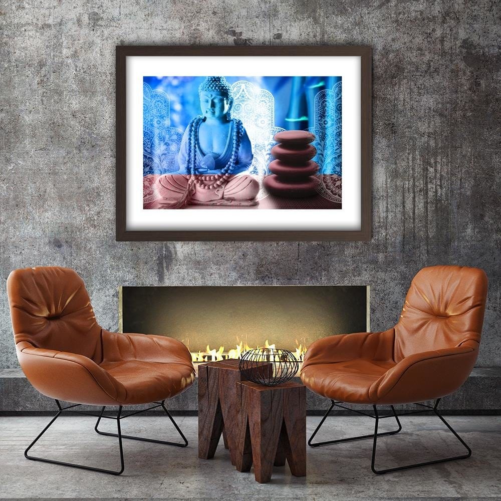 Glezna brūnā rāmī - Buddha Zen Spa Home Trends DECO