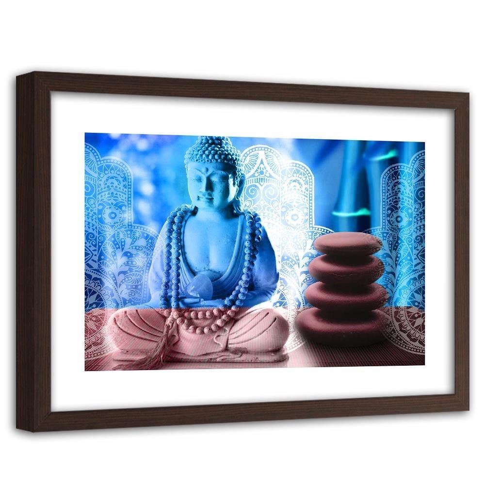 Glezna brūnā rāmī - Buddha Zen Spa Home Trends DECO