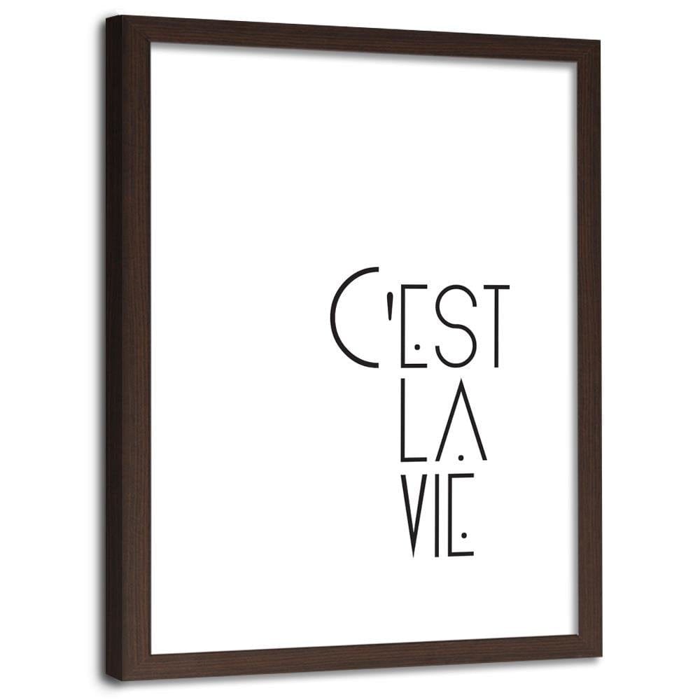 Glezna brūnā rāmī - C'est La Vie Home Trends DECO