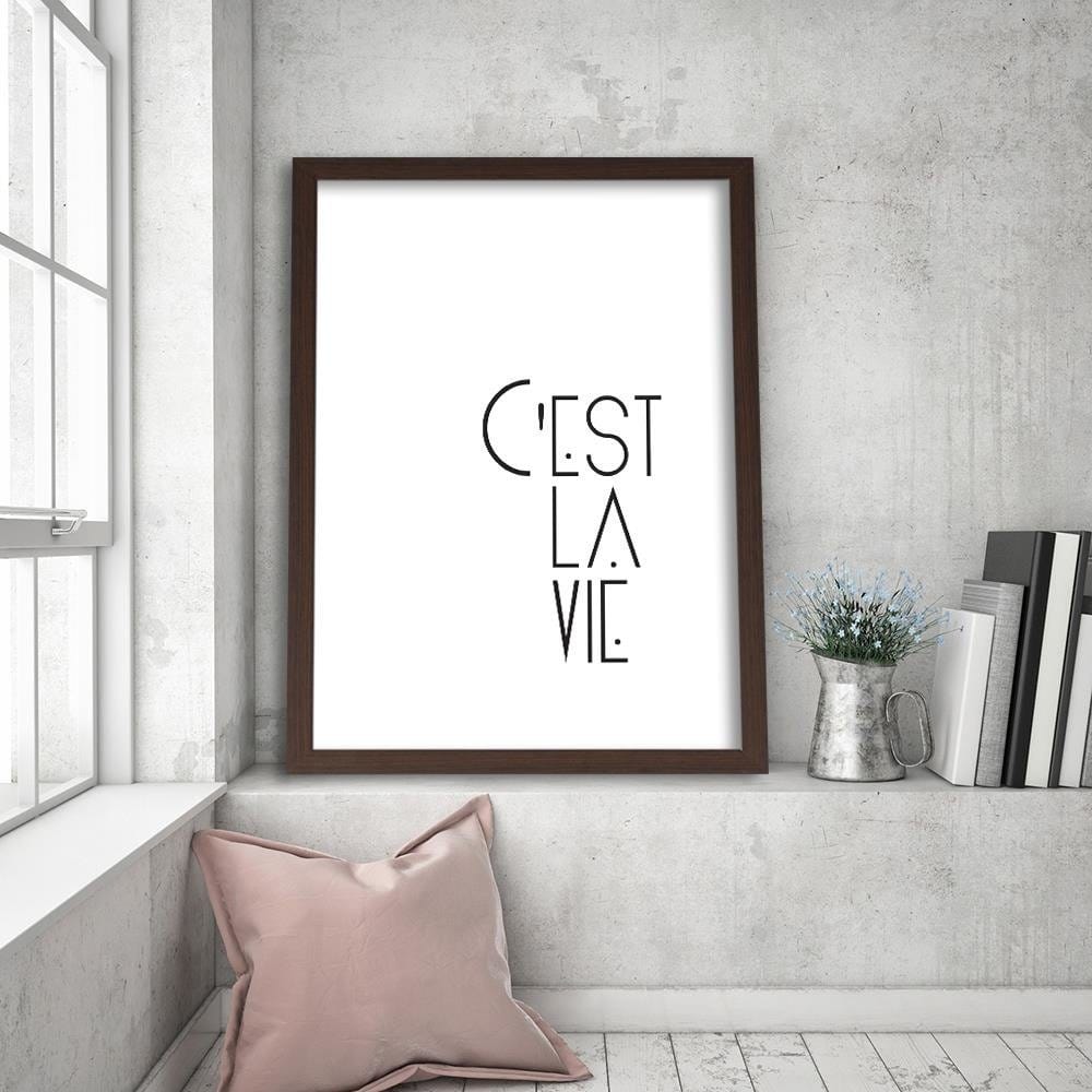 Glezna brūnā rāmī - C'est La Vie Home Trends DECO