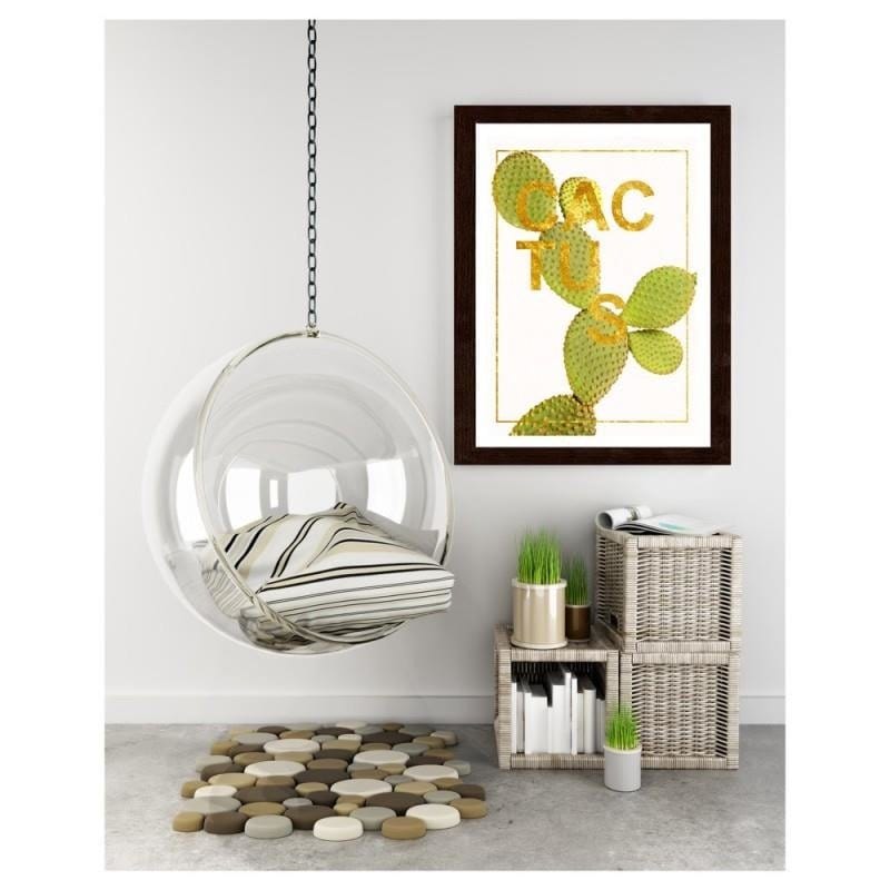 Glezna brūnā rāmī - Cactus 2 Home Trends DECO
